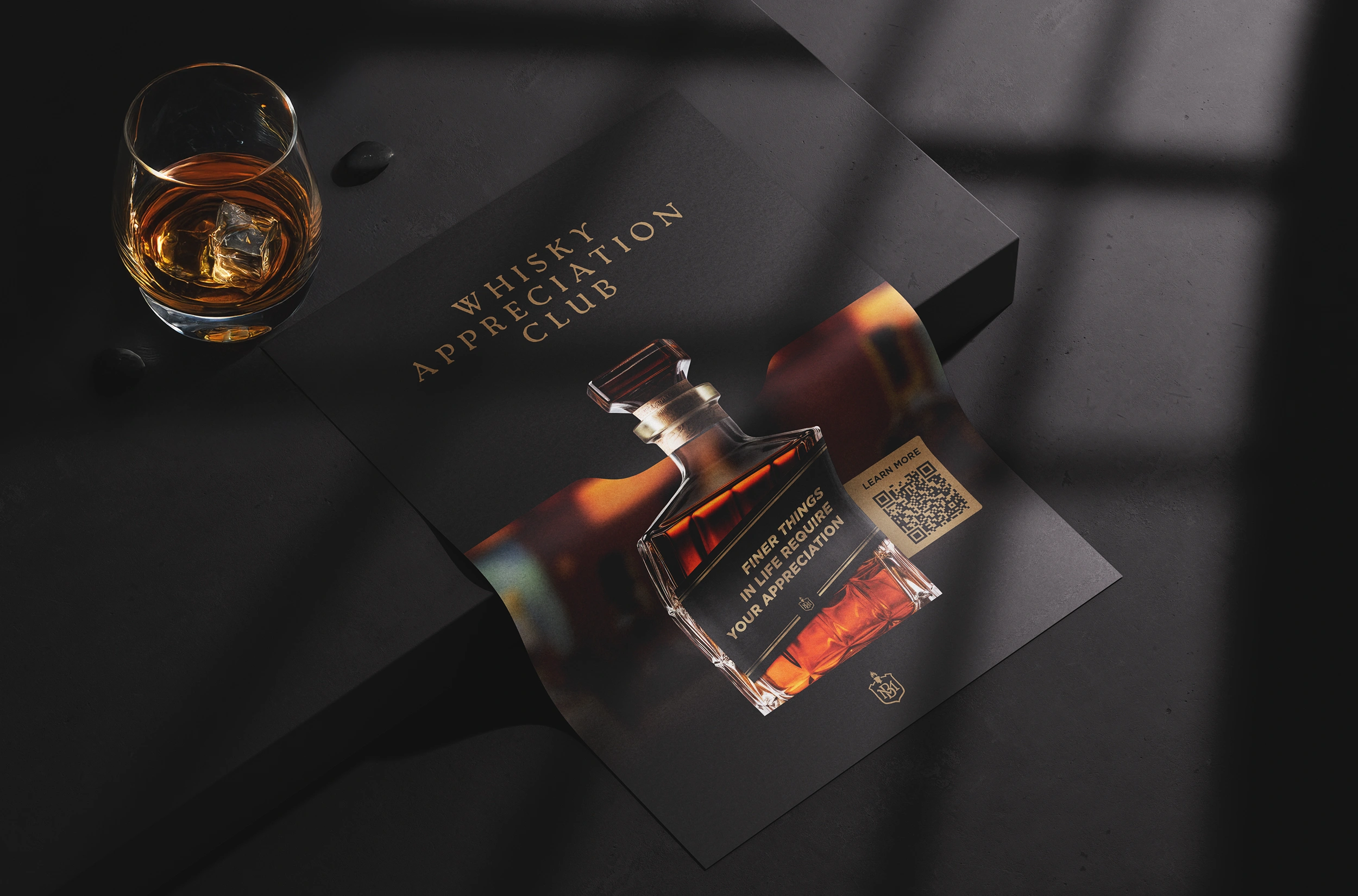 Whisky Appreciation Club collateral designed for Bloody Mary's by Sinclair Creative Agency