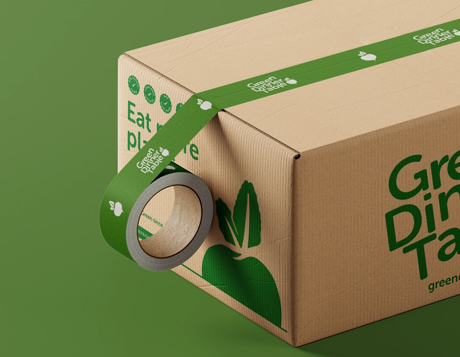 Green Dinner Table brand refresh and packaging