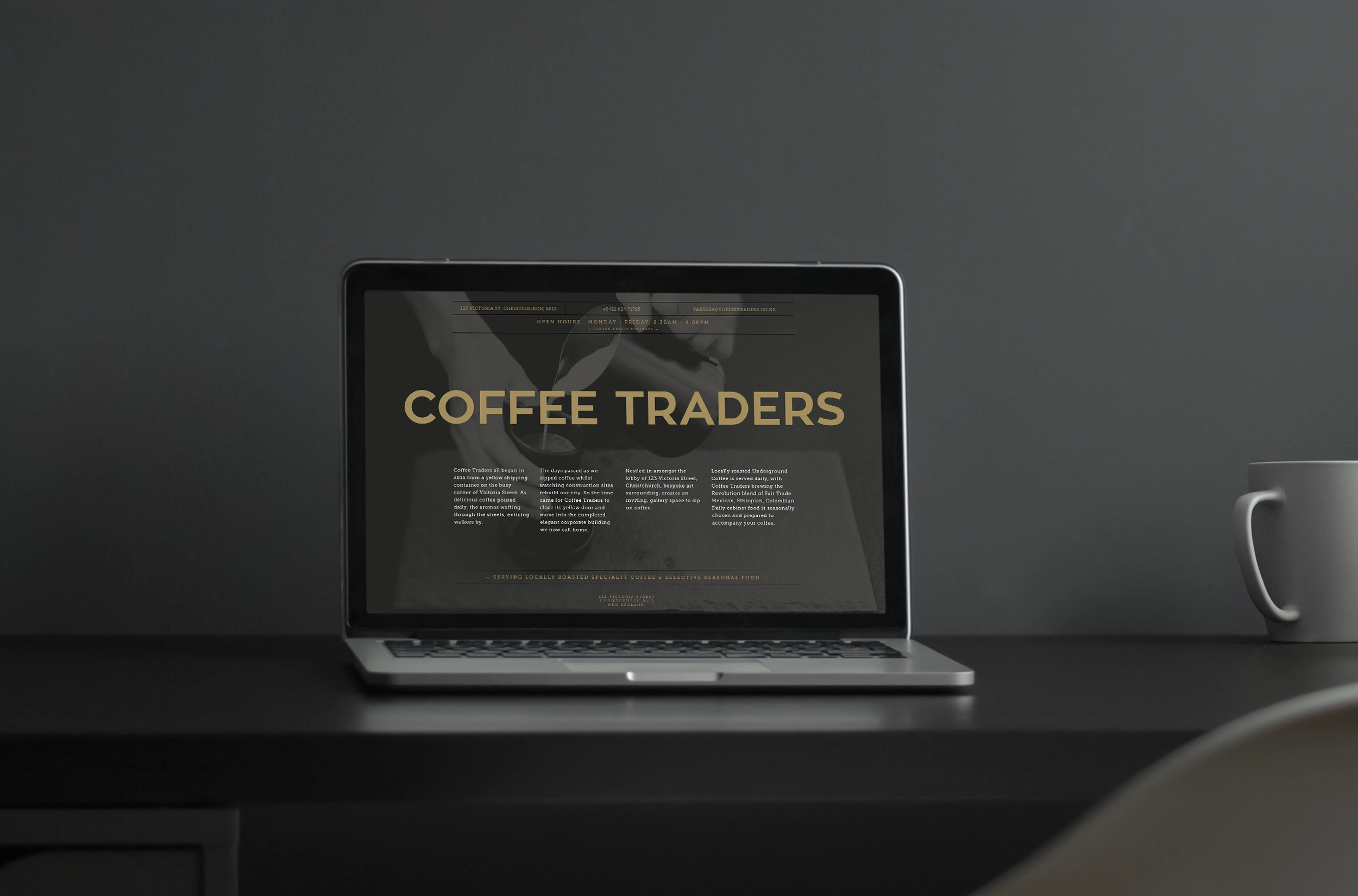 Coffee Traders brand identity design and website design by Sinclair Creative Agency