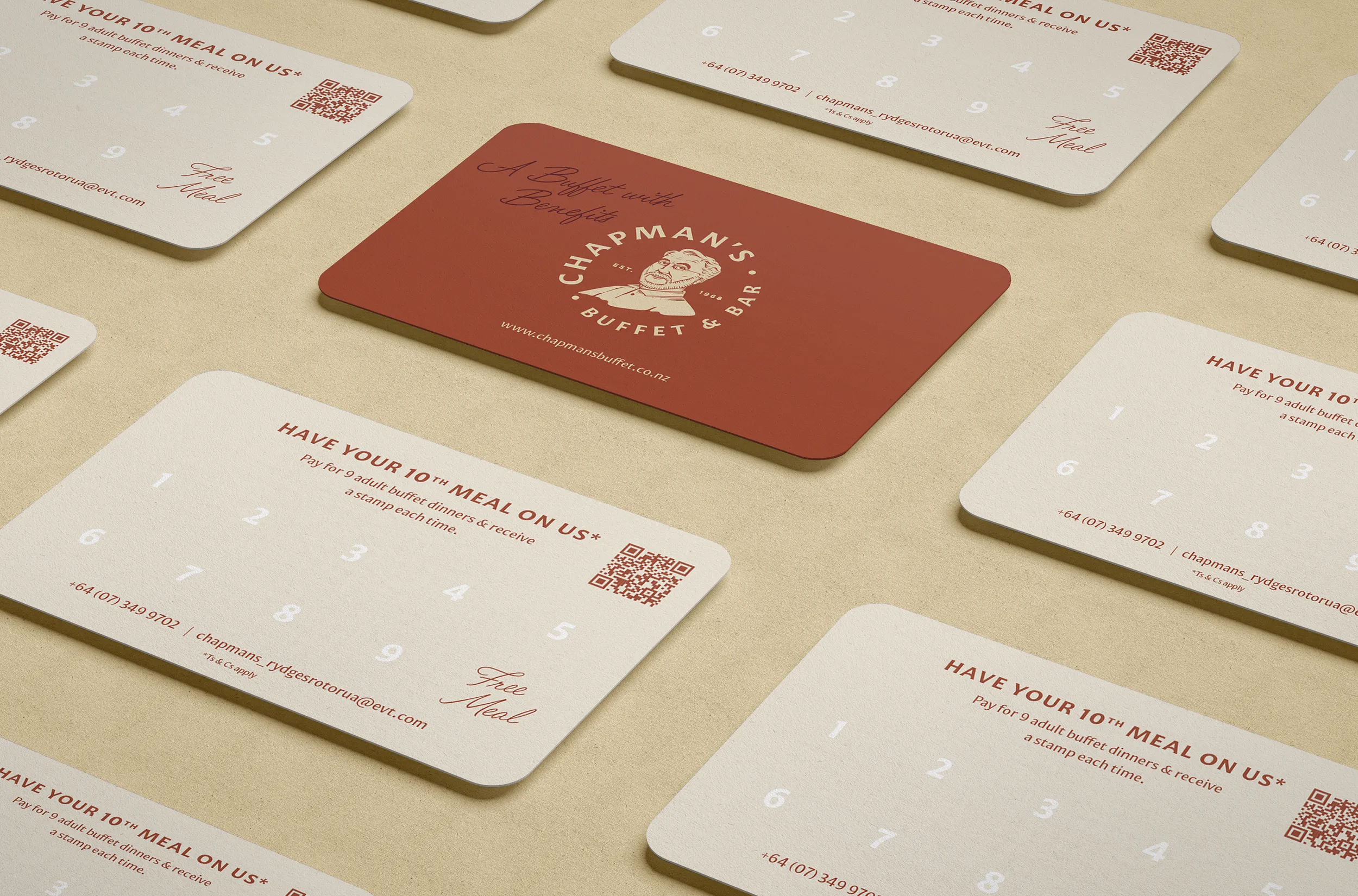 Buffet loyatly card design for Chapman's — Sinclair Creative Agency