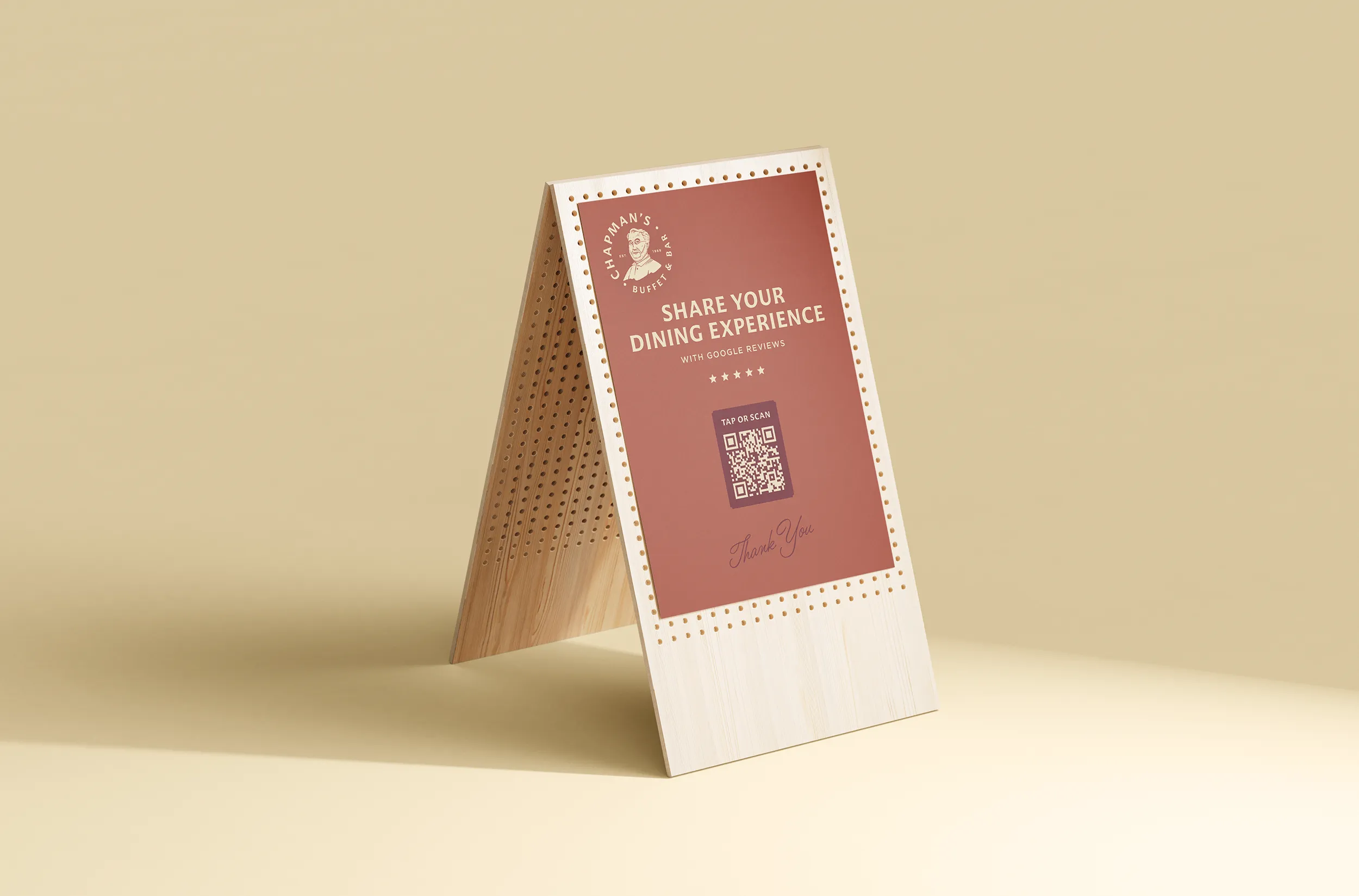 Chapman's customer review sign design — Sinclair Creative Agency