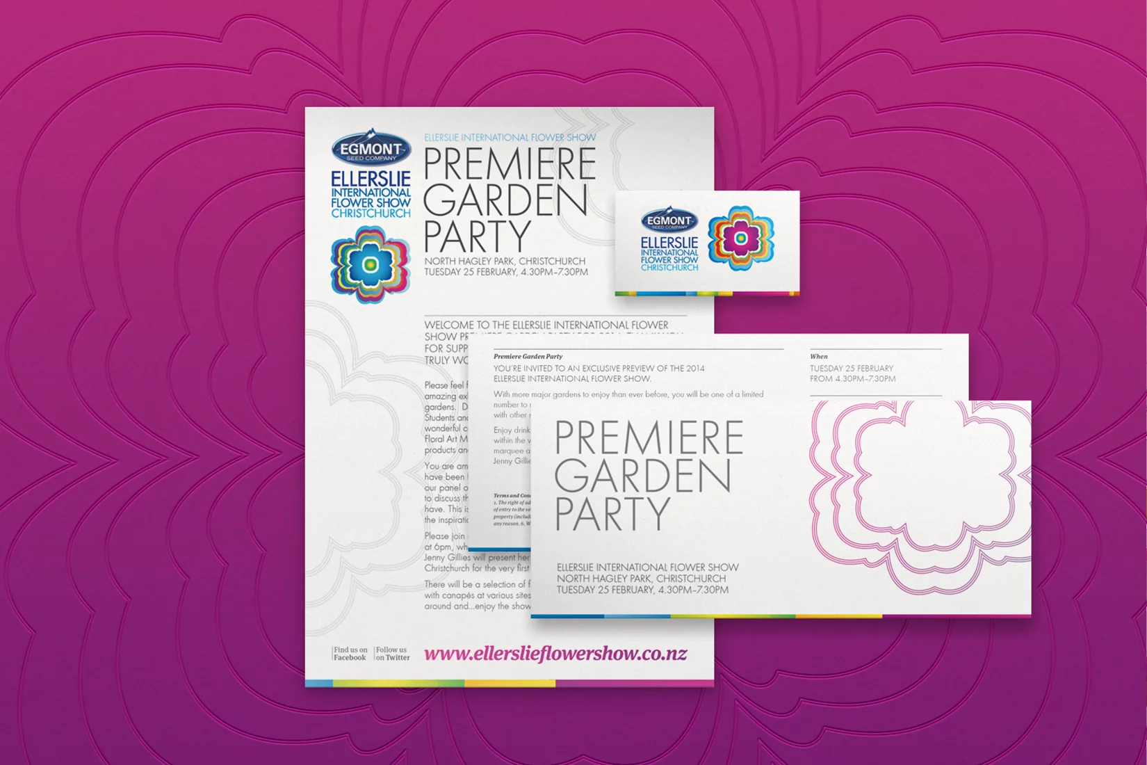 Ellerslie International Flower Show Premiere Garden Party Invite Design - Sinclair Creative Agency