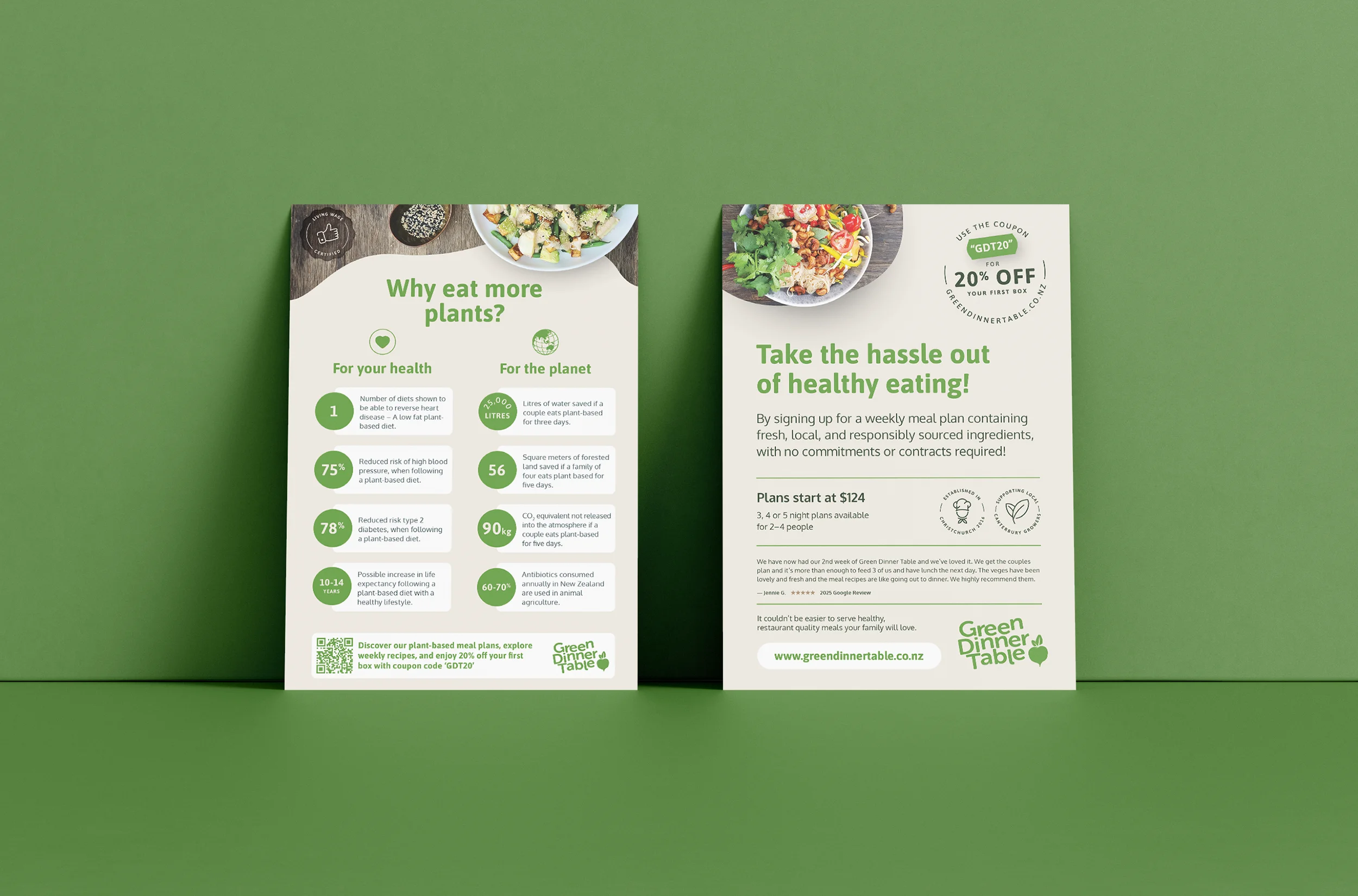 Green Dinner Table identity design — Sinclair Creative Agency