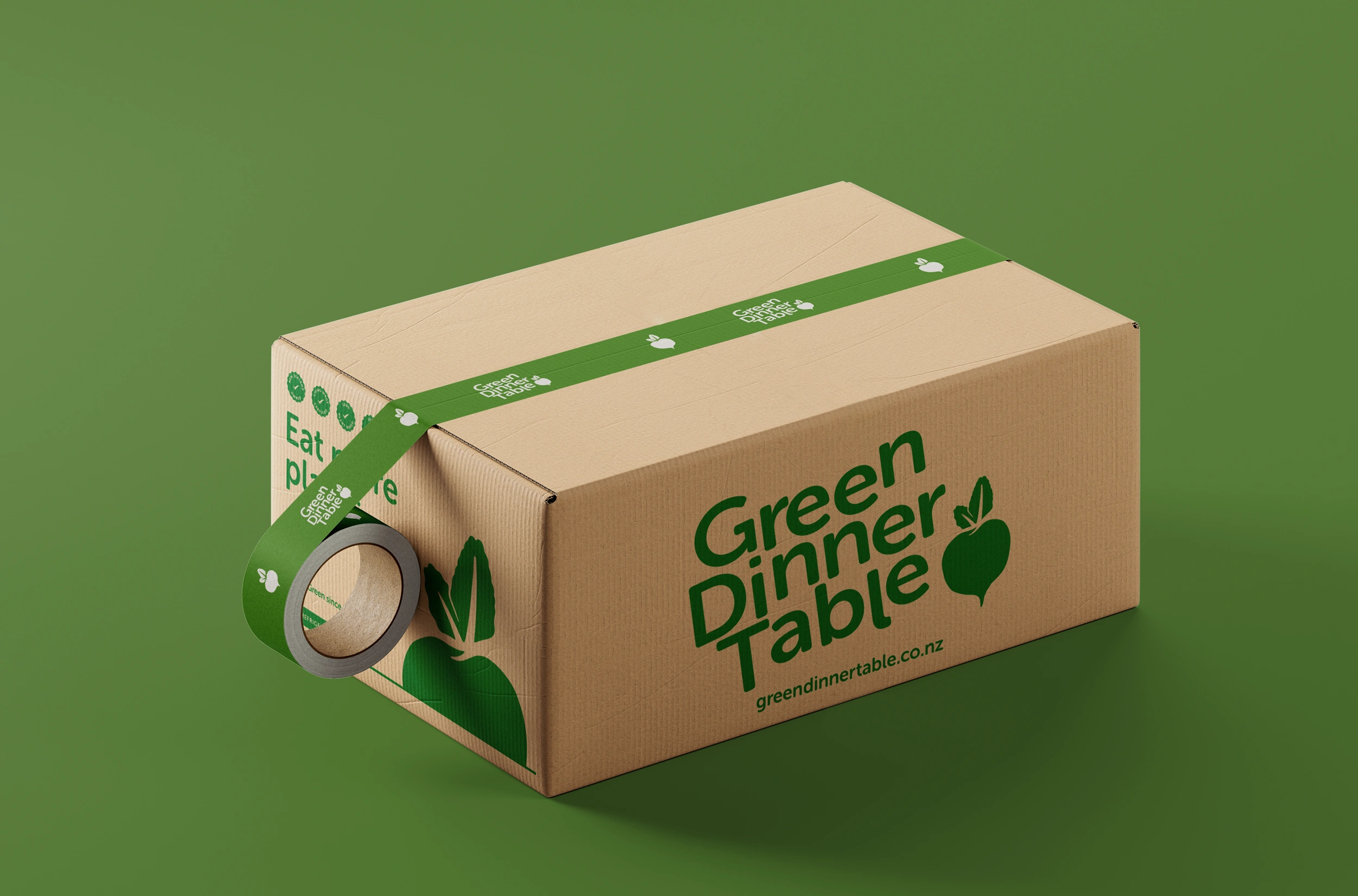 Green Dinner Table box packaging design — Sinclair Creative Agency