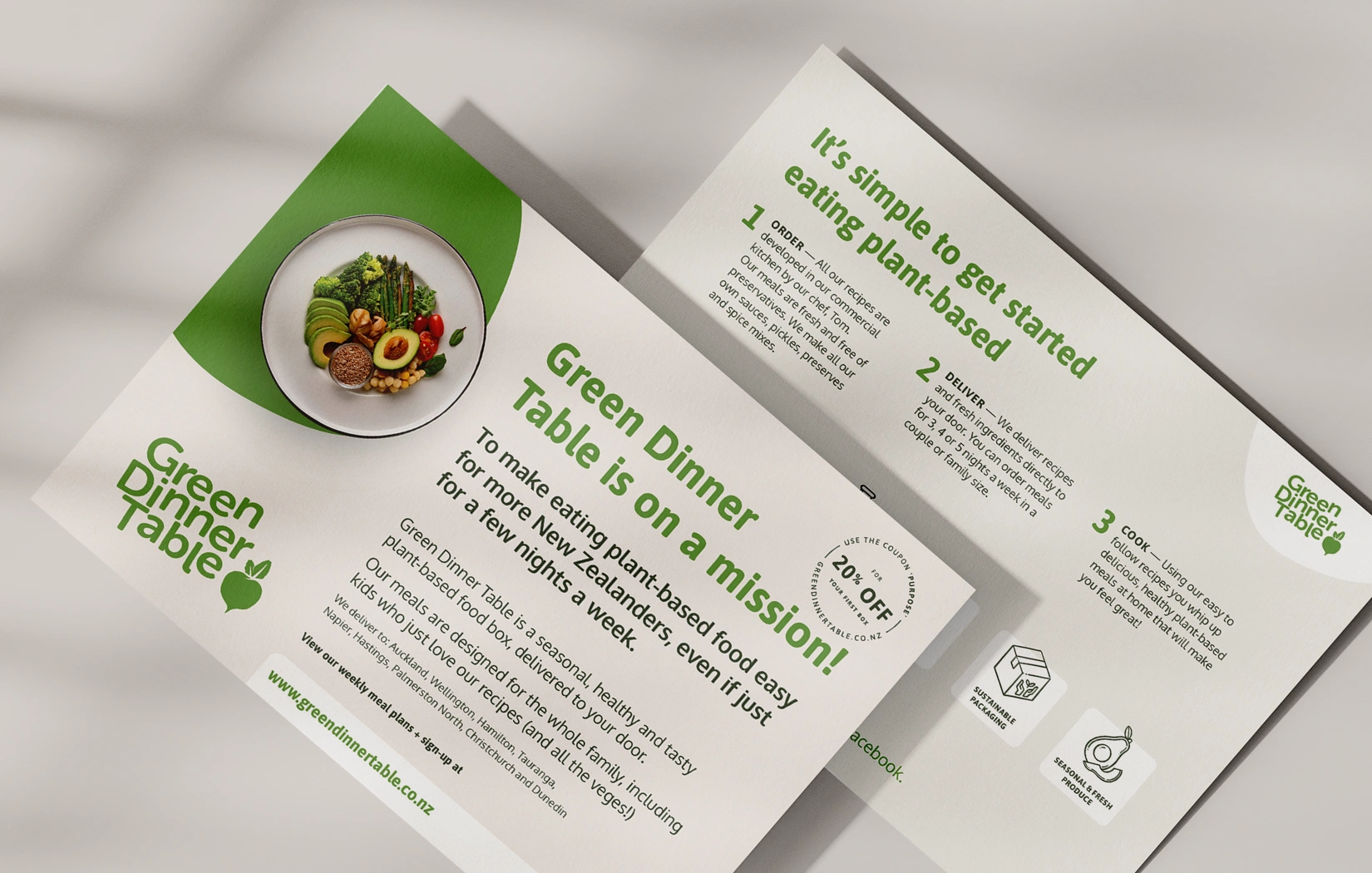 Green Dinner Table flier design — Sinclair Creative Agency