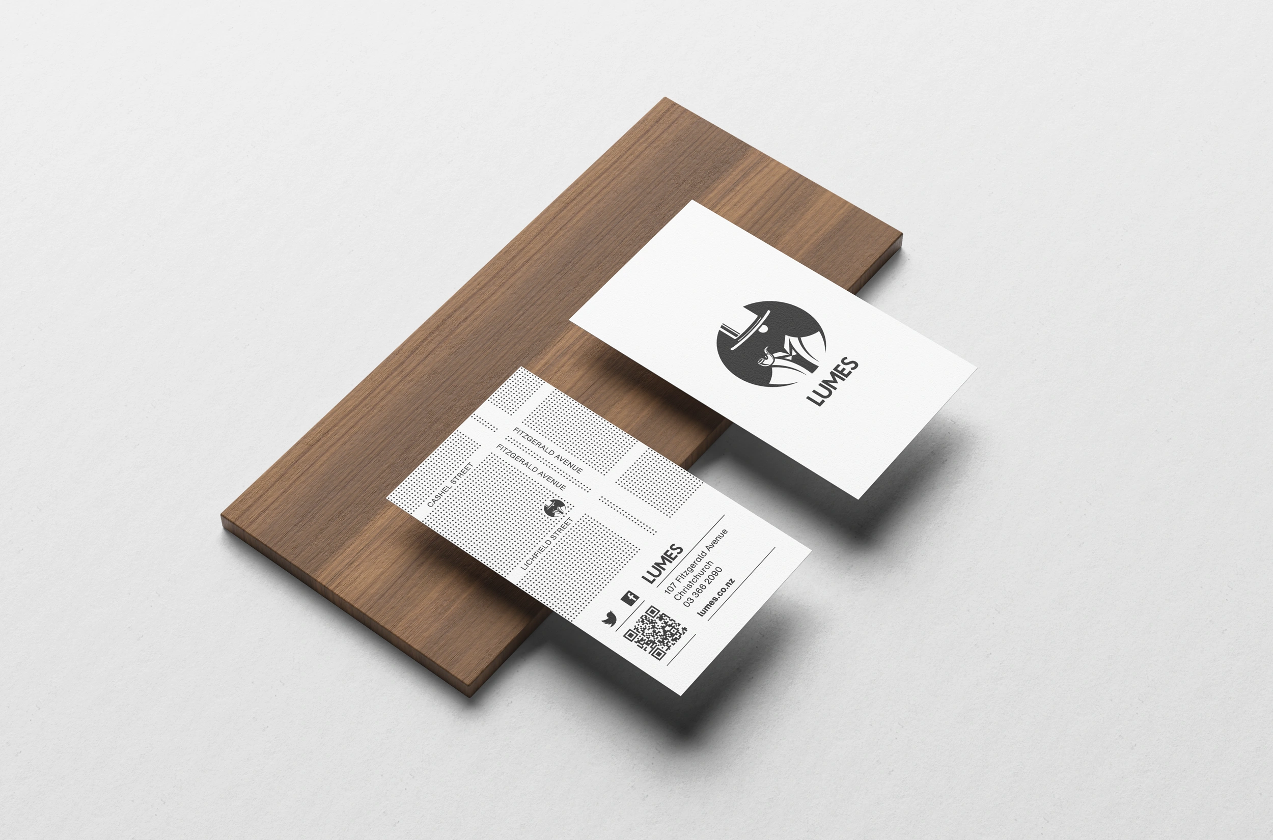 Lumes coffee business card design by Sinclair Creative Agency