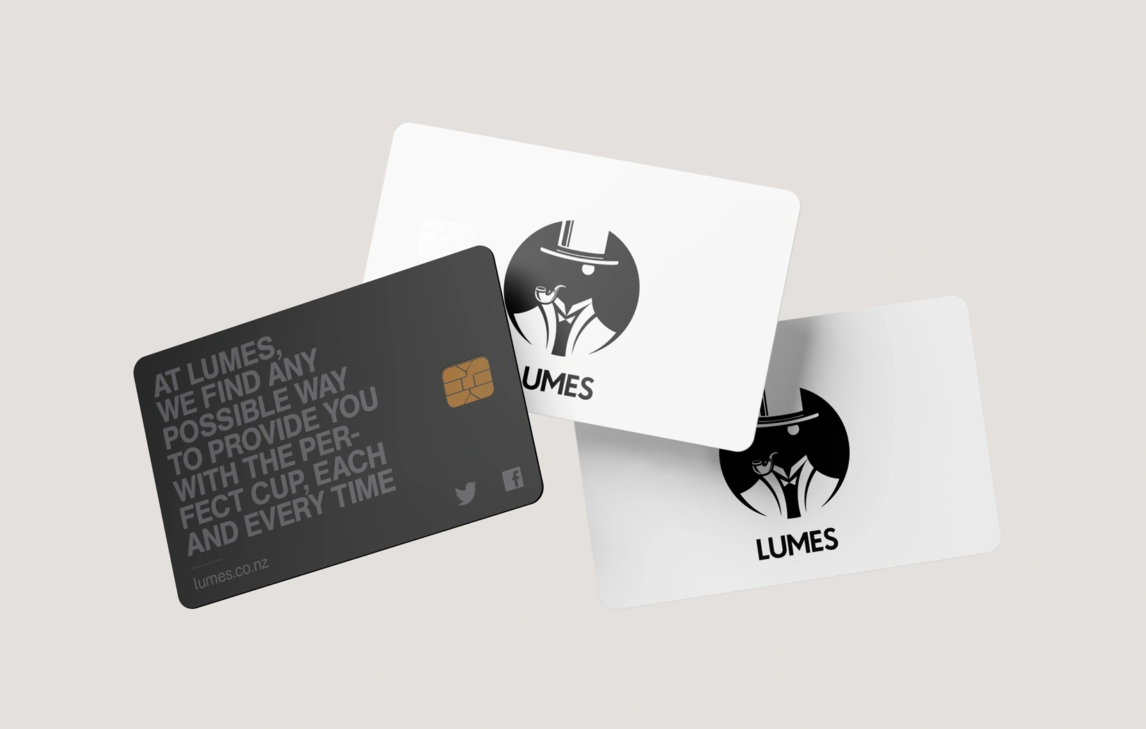 Lumes coffee prepaid chipped coffee card design