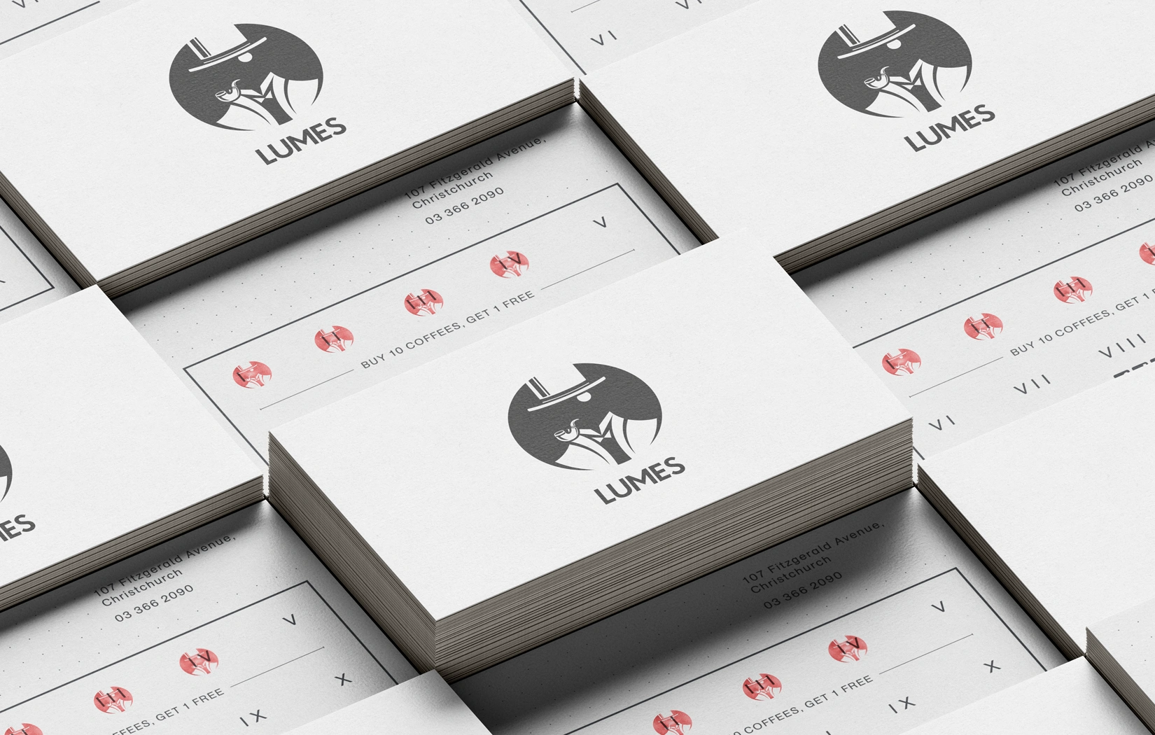 Lumes coffee prepaid coffee card design