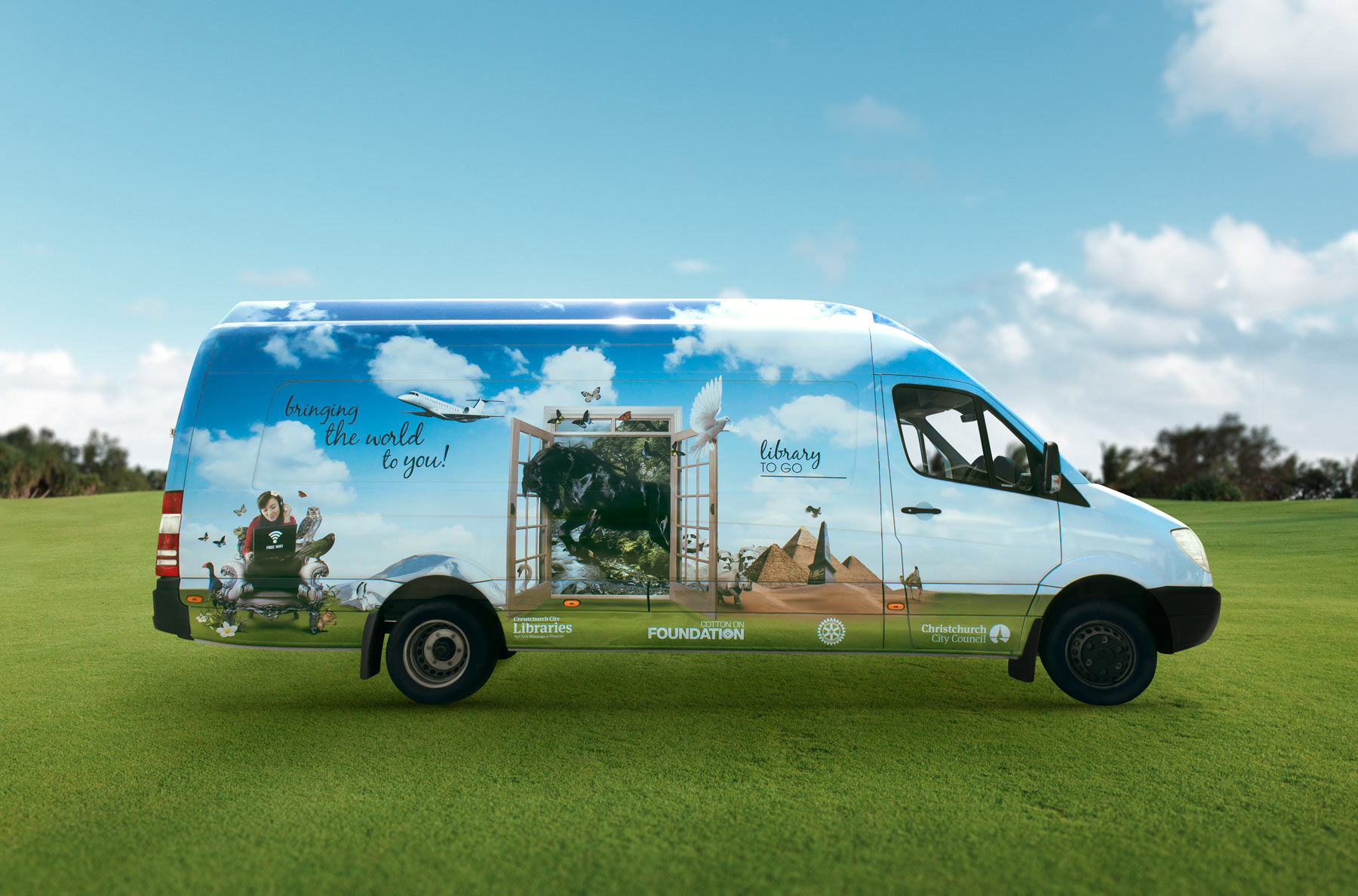 Library to Go Vehicle Wrap Graphics — By Sinclair Creative Agency