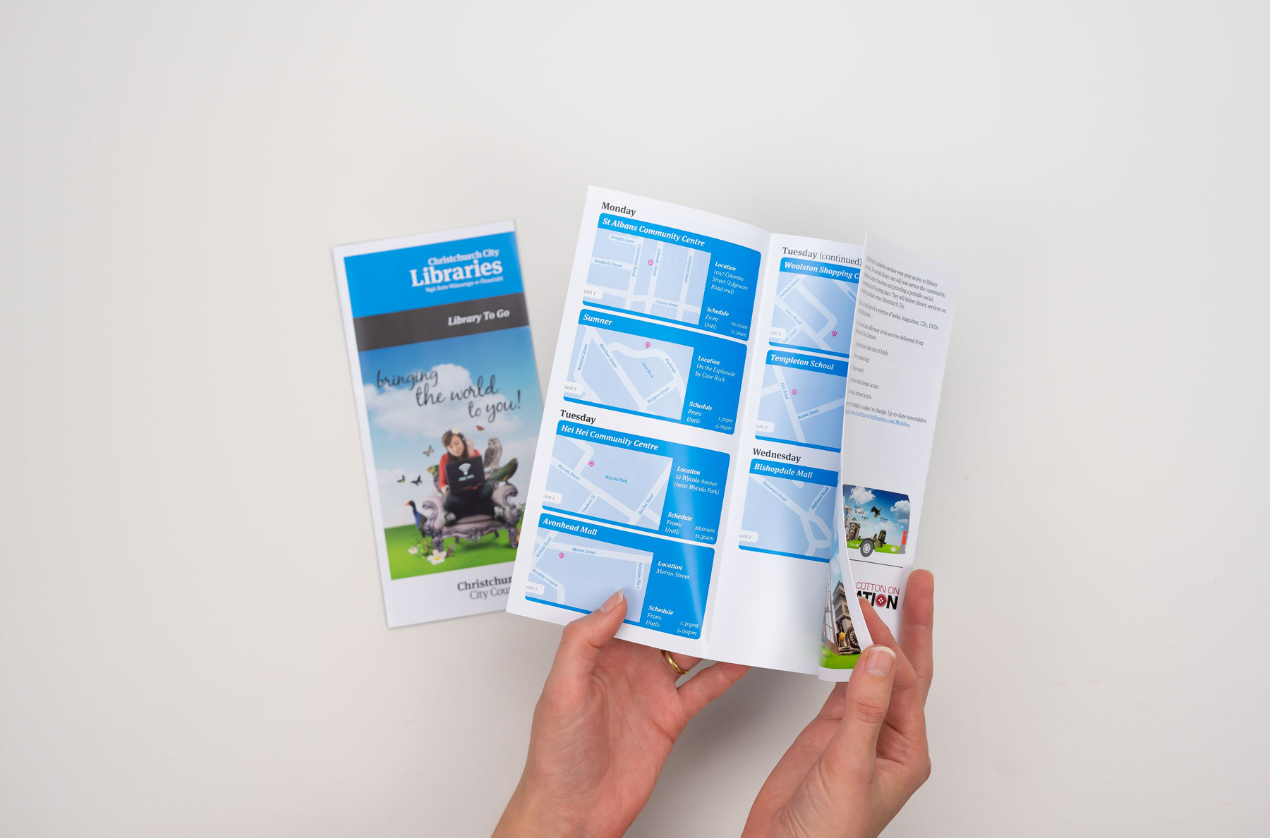 Library to Go brochure — designed by Sinclair Creative Agency