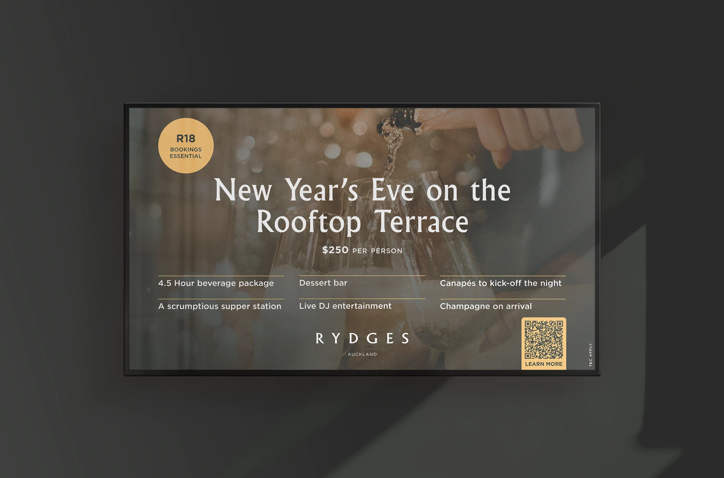 Rydges New Year's Eve Posters - Sinclair Creative Agency