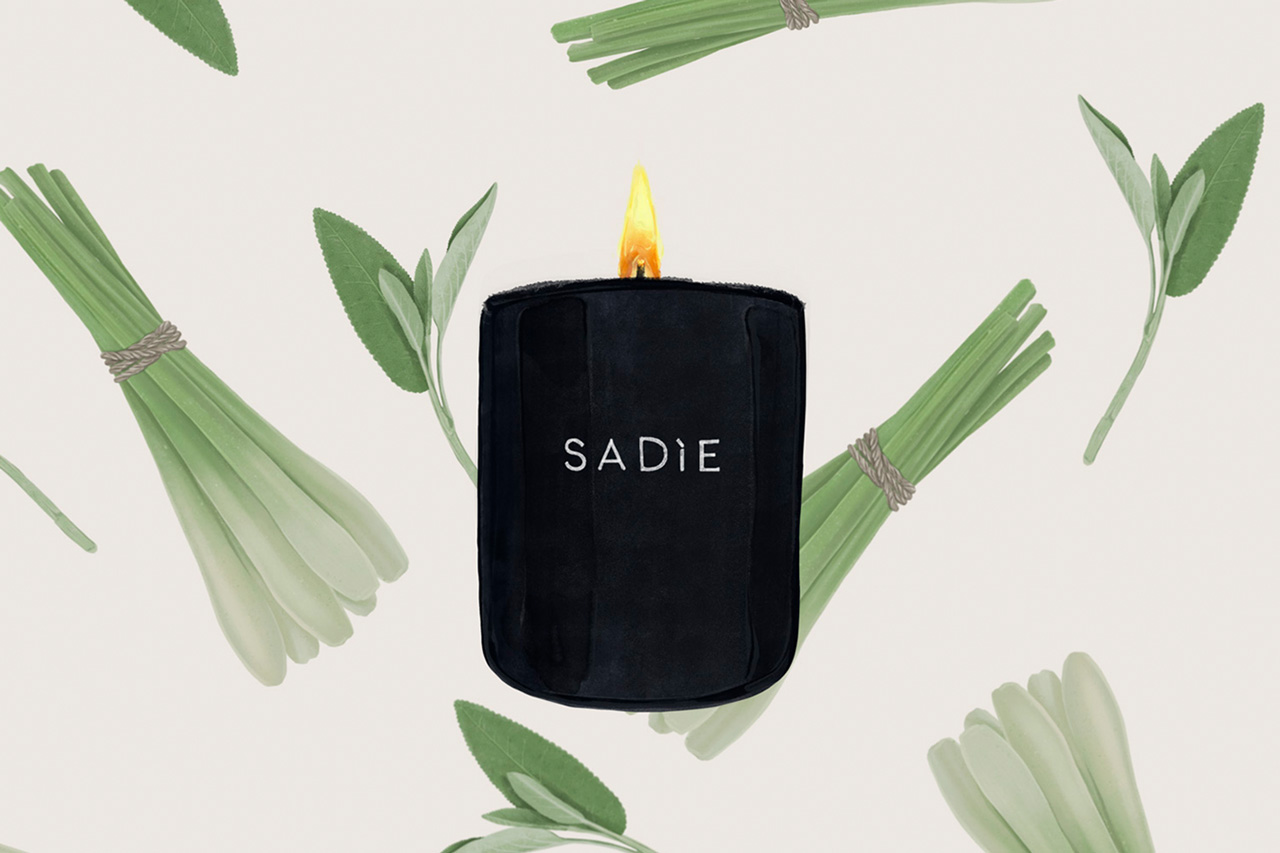 Candle fragrance note artwork for Sadie Candles