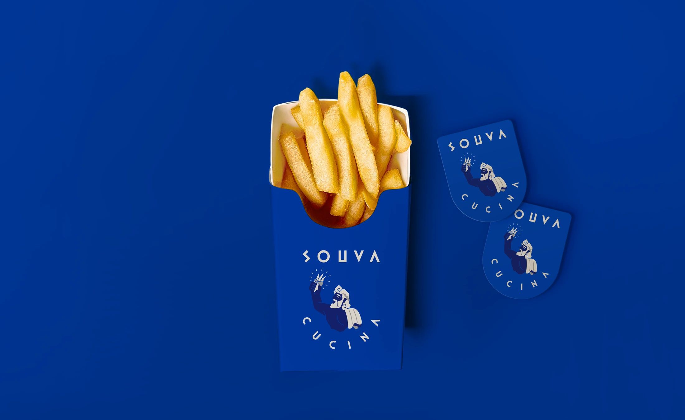 Takeaway Chips for Souva Cucina by Sinclair Creative Agency