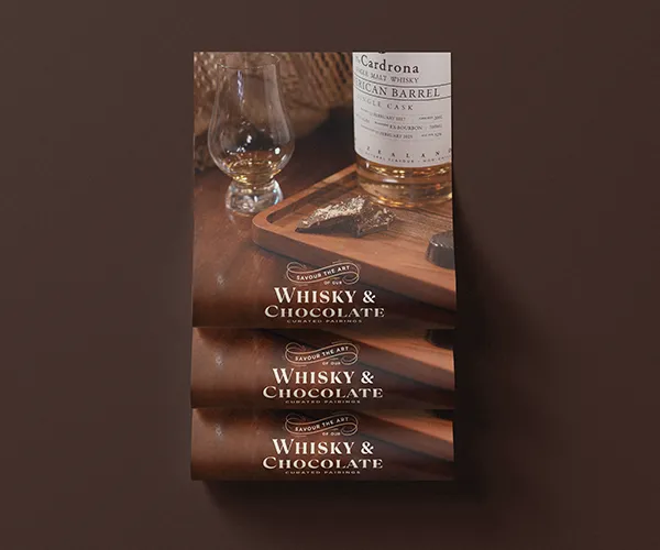 Sweet Soul Patisserie Whisky & Chocolate Pairing poster design by Sinclair Creative