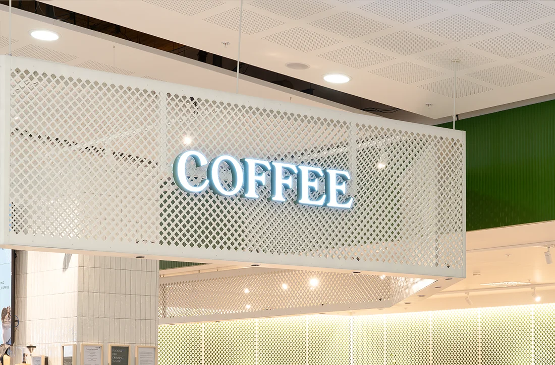 Fern & Co coffee lightbox, photography by Sinclair Creative Agency