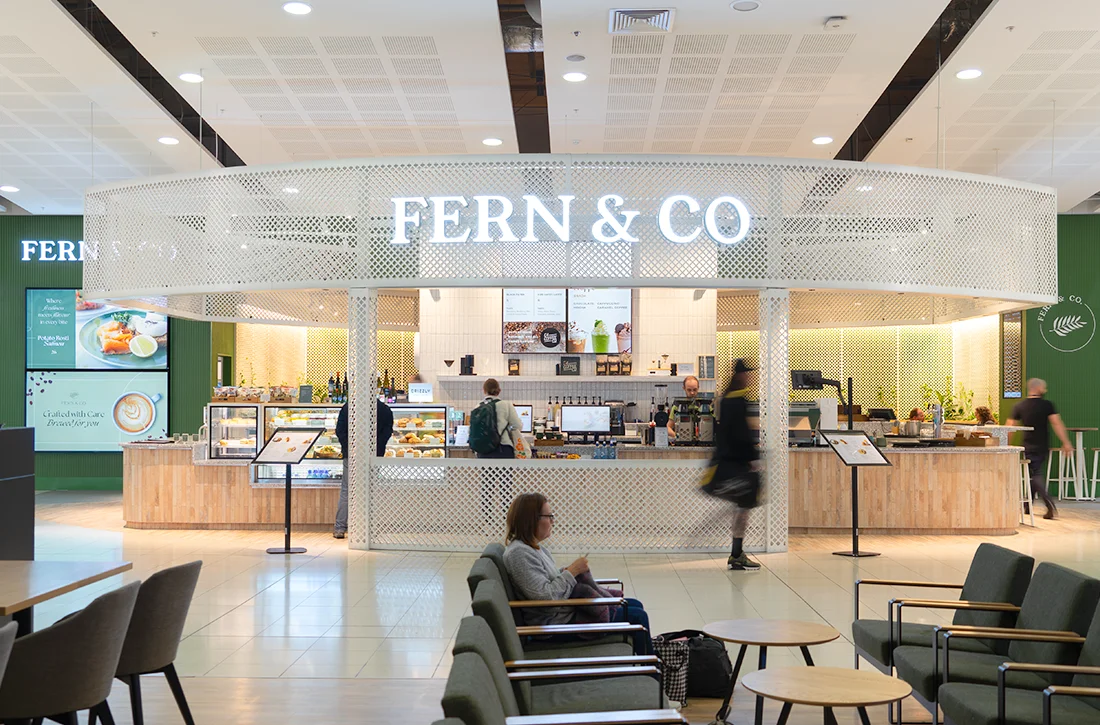 Fern & Co cafe front, photography by Sinclair Creative Agency