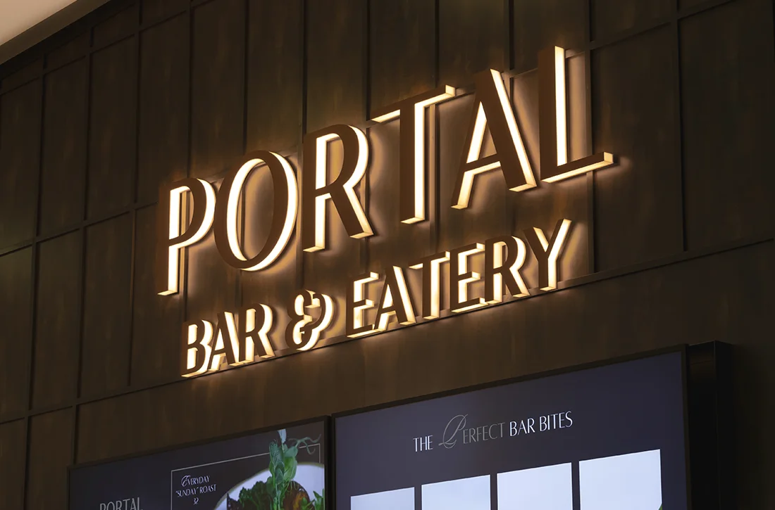 Portal Signage Photography by Sinclair Studio