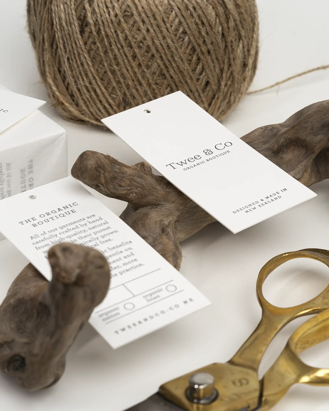 Twee & co letterpress business card design by Sinclair Creative Agency