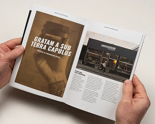 Underground Coffee Roasters Barista Guide Booklet Spread