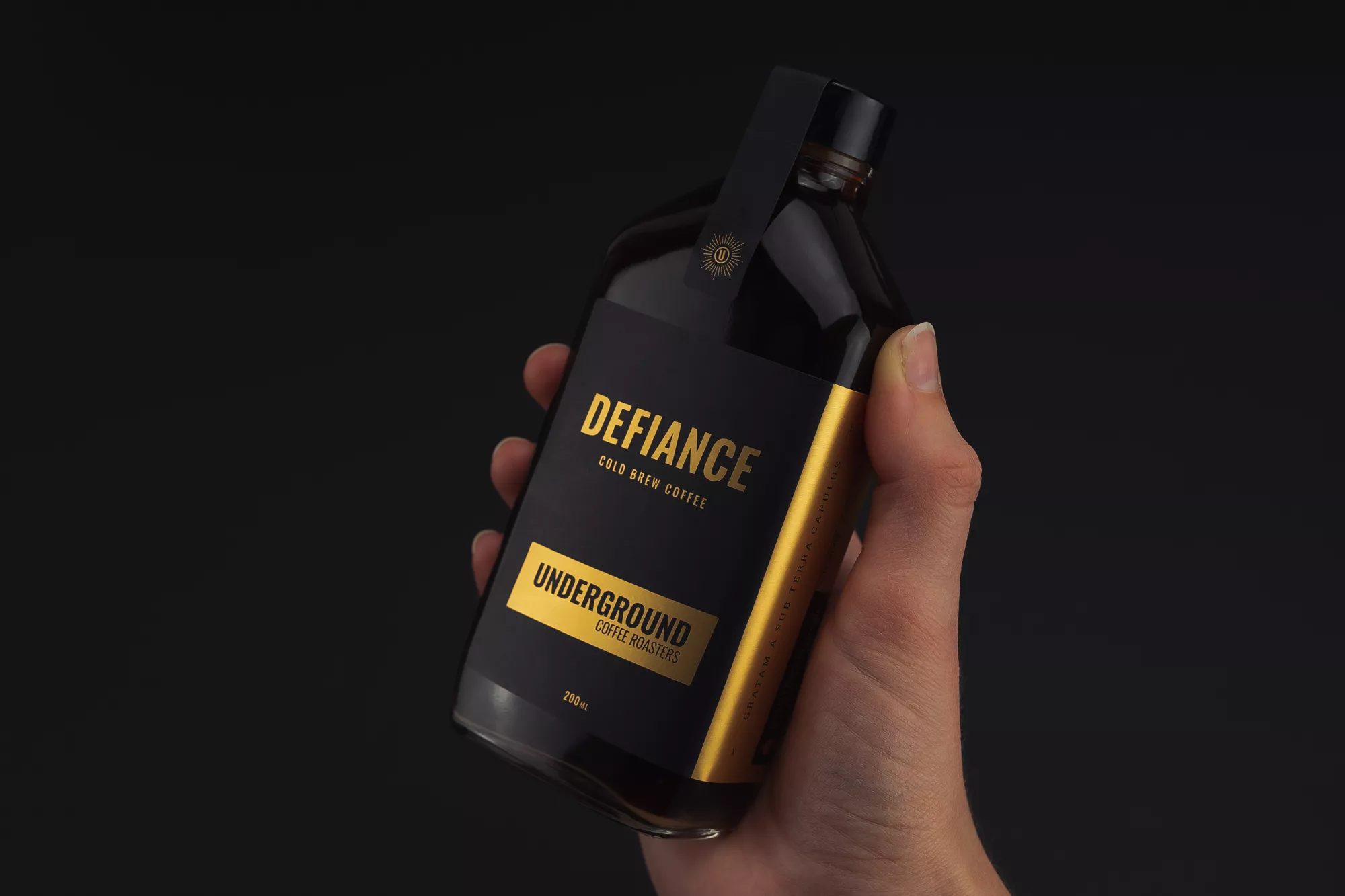 Underground Coffee Roasters Defiance Cold Brew Coffee Packaging Graphic Design