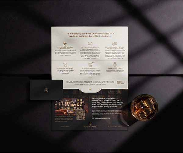 Whisky Appreciation Club Welcome Letter Design by Sinclair Creative Agency