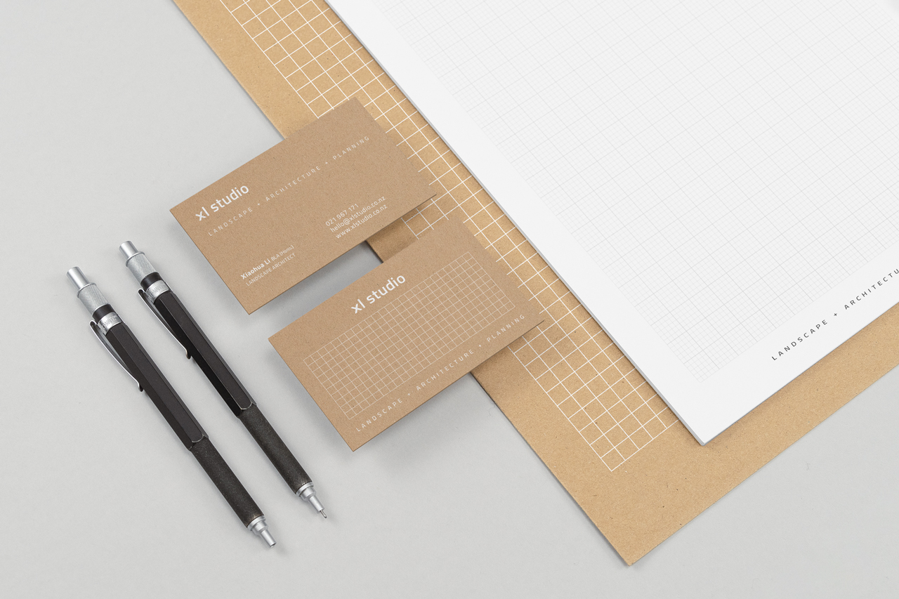 XL Studio business card graphic design by Sinclair Creative Agency